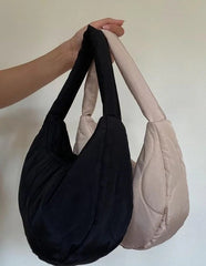Quilted Puffer Hobo Bag – Women’s Lightweight Travel Handbag