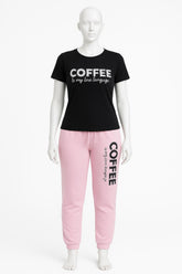 Women's Comfy Letter Print Pyjama Set – Soft Loungewear Sleepwear