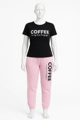 Women's Comfy Letter Print Pyjama Set – Soft Loungewear Sleepwear