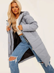 Longline Full Sleeve Gilet Jacket – Women’s Puffer Coat