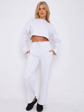 Seam Detail Joggers & Cropped Sweat Set – Women’s Co-Ord Tracksuit