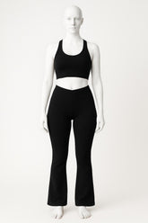 Charcoal Ribbed Seamless Yoga Set