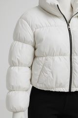 Ruched Long Sleeve Puffer Jacket