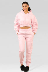 Ruched Sleeve Hoodie Co-Ord Set – Women’s Casual Tracksuit