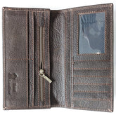 Leather Long Wallet – Slim Bifold Card Holder (Design 02)