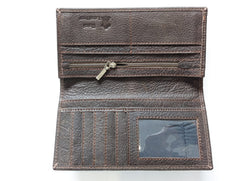 Leather Long Wallet – Slim Bifold Card Holder (Design 02)