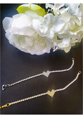Crystal Heart Chain Bracelet – Elegant Women’s Jewelry Gift