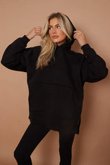 Oversized Split Side Hoodie & Leggings Set – Women’s Cozy Tracksuit Co-Ord