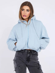 Bubble Hem Fleece Jacket – Women’s Cozy Winter Outerwear
