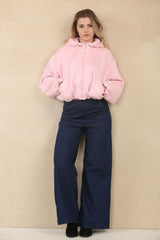 Bubble Hem Fleece Jacket – Women’s Cozy Winter Outerwear