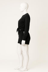 DOUBLE SIDE STRIPE JERSEY LOUNGE SHORT SET-GREY
