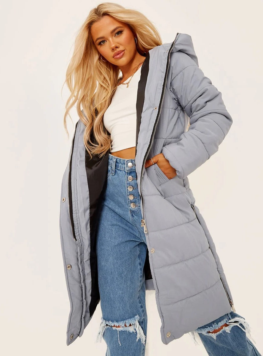 Longline Full Sleeve Gilet Jacket – Women’s Puffer Coat