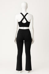 Charcoal Ribbed Seamless Yoga Set