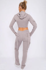 Loopback Fitted Cargo Set – Women’s Casual Co-Ord Tracksuit