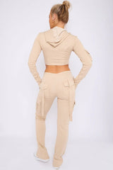 Loopback Fitted Cargo Set – Women’s Casual Co-Ord Tracksuit
