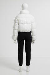 Ruched Long Sleeve Puffer Jacket