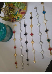 Multi Colour Flower Charm Bracelet.
