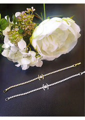Elegant White Floral Crystal Bracelet – Women’s Delicate Jewelry Gift