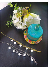 Elegant Clover Charm Layered Bracelet – Women’s Stylish Jewelry Set
