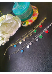 Multi Heart Charm Bracelet