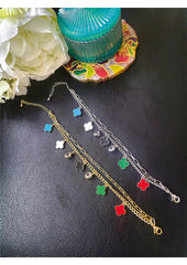 Multi flower Charm Bracelet